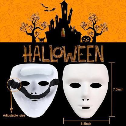 1-10PCS Hand Painted Halloween Masquerade Mask Full Face Scary Party Costume Props for Cosplay Carnival Role Play Festival
