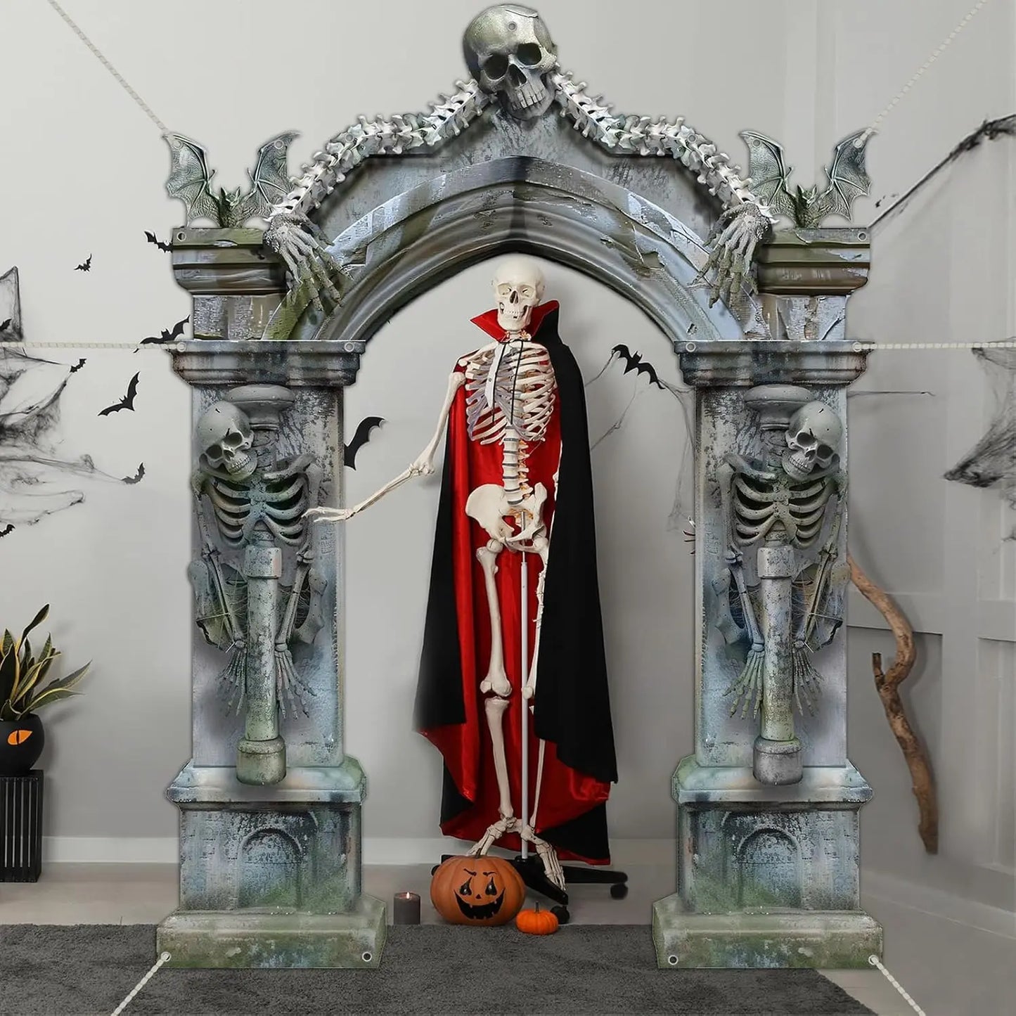 Skeleton Graveyard Decorations - Halloween door banner
