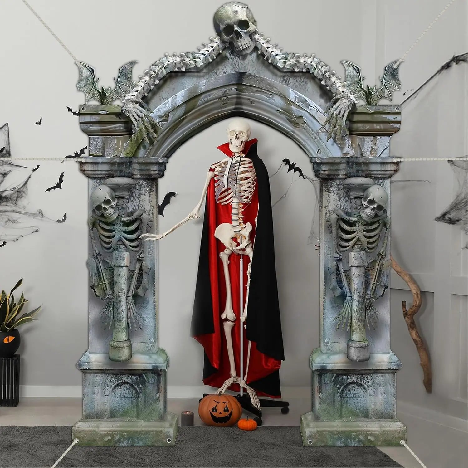Skeleton Graveyard Decorations - Halloween door banner