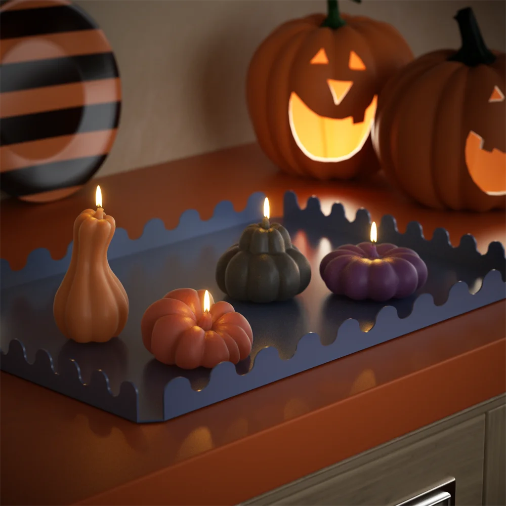 Pumpkin Candle Molds - soy wax Halloween craft