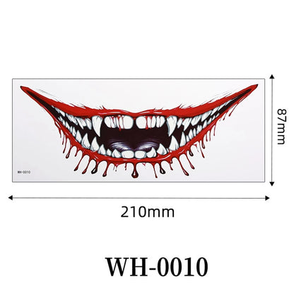 Big Mouth Tattoo Stickers 3D Creepy Lip & Body Decals for Party Makeup Horror DIY Fake Wounds & Scars For Halloween Party Tool