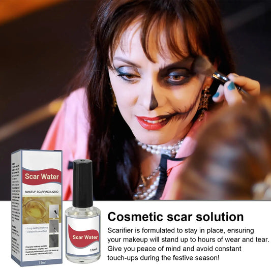 Líquido Cicatrizante Líquido para Cicatrices 15ml Líquido Cicatrizante Realista con Brocha para Fiesta de Disfraces de Halloween