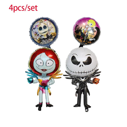Halloween The Nightmare Before Christmas Birthday Party Decoration Balloon Banner Tableware Cake Topper Party Supplies