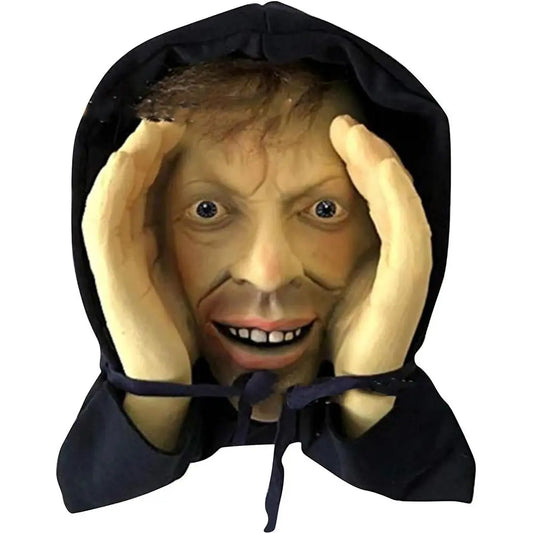 Etiqueta de PVC "Scary Peeper Freak" para interiores y exteriores, para fiestas espeluznantes, etiqueta para ventana, máscara colgante para ventana