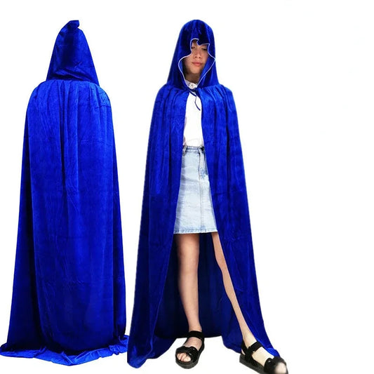 Black Velvet Cloak - adult and kids Halloween cape