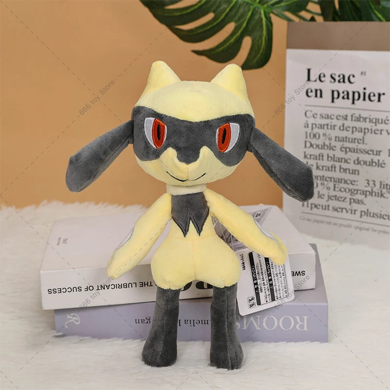 New Pokemon Plush Shiny Riolu Yellow Stuffed Doll Toy Cute Peluche Toy Christmas Halloween Gifts
