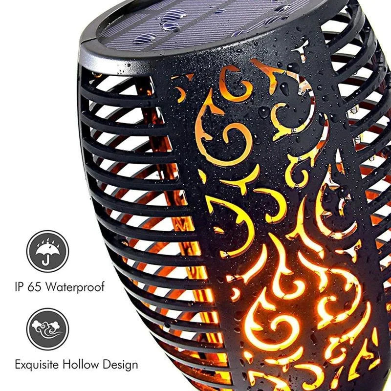 Halloween Decorations 12LEDSolar Flame Light Outdoor Waterproof 12LEDs Torches Landscape Lamp for Outdoor Courtyard Garden Yard