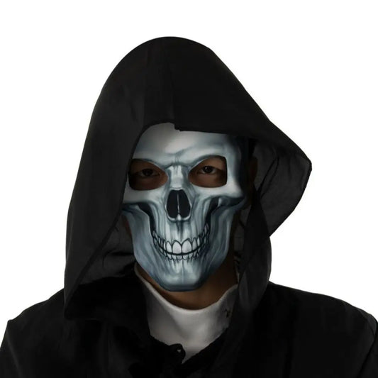 Máscara de calavera de Halloween de cara completa Luminosa Divertida Aterradora Máscara de calavera Fácil de usar Espeluznante Fiesta Cosplay Máscara Cosplay